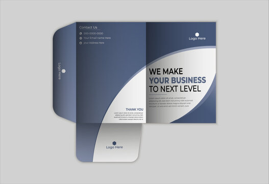 Business office stationary mockup template of File folder, annual report, van car, brochure, corporate