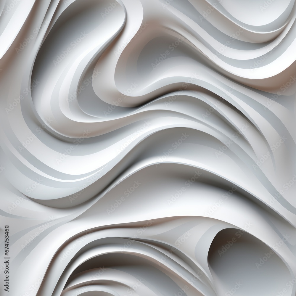 Poster White geometric seamless vector patterns captivating abstract shapes with trendy textures