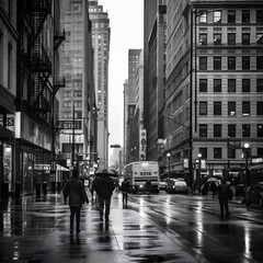 People walking in the streets of New York City.