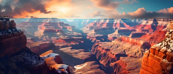 Panoramic view of the Grand Canyon National Park, Arizona, USA