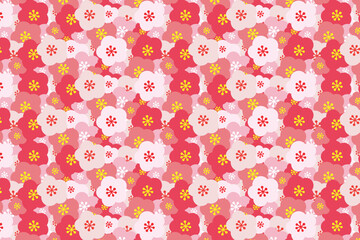 Illustration, Pattern of cherry blossom flower background.