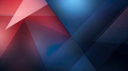 Obraz premium Abstract triangle background in blue and red, ai generative