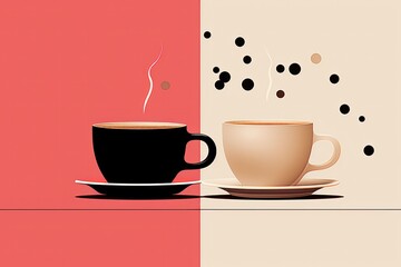 cup of coffee. Abstract Minimalism