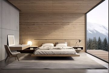 interior of a bedroom, Generative AI