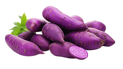 purple sweet potato on the transparent background