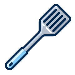 Illustration of cooking spatula. Stylized kitchen utensil item.