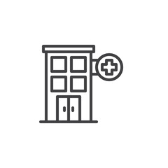 Medical clinic line icon