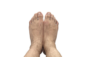 Fototapeta premium Feet of a man isolated