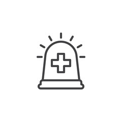 Fototapeta premium Emergency siren line icon
