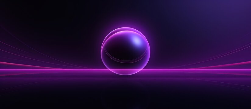 Abstract 3d purple spheres digital background. AI generated image