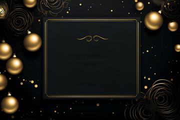 Elegant Black and Gold Shine New Year's Eve Invitation or Social Media Template
