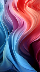 creative and artistic image of colorful flow of colors. A design with different colors in layers and curves, creating a dynamic and energetic effect. Ideal for backgrounds, wallpapers, posters, flyers