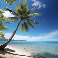 Fototapeta premium beach with coconut tree