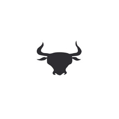 bull icon isolated on white