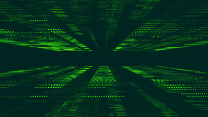 Abstract futuristic technology green color animated backgrounds. Animated abstract technology background. futuristic cyberspace. data, hi-tech concept. virtual space.