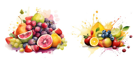 Vibrant Splash of Summer Fruits and Berries