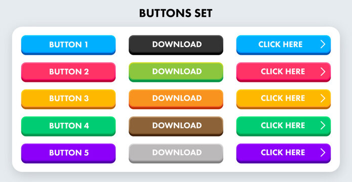 set of web buttons