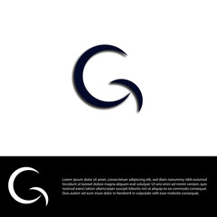  G logo design . initial, g, letter g logo