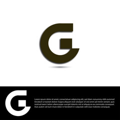  G logo design . initial, g, letter g logo