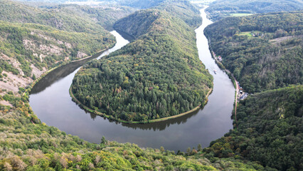 Saarlschleife von oben