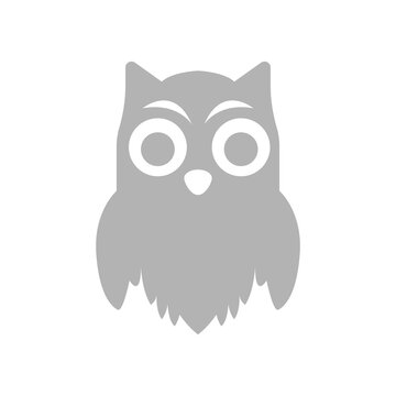 owl icon on a white background, vector illustration