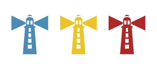 lighthouse icon on a white background, vector illustration