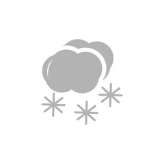 snow cloud icon on a white background, vector illustration