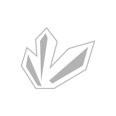 crystal icon on a white background, vector illustration