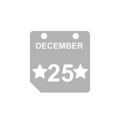 calendar icon, Christmas on a white background, vector illustration