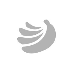 banana icon on a white background, vector illustration
