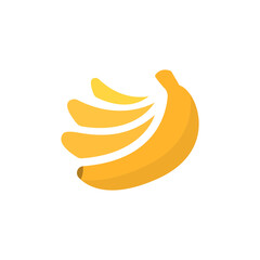 banana icon on a white background, vector illustration