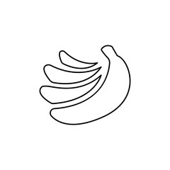 banana icon on a white background, vector illustration
