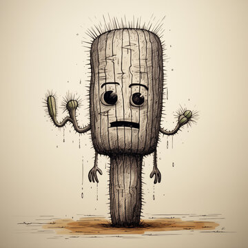 drawing of a cactus