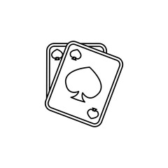 playing cards icon on a white background, vector illustration