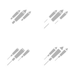 fireworks icon on a white background, vector illustration