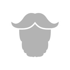 beard icon on a white background, vector illustration