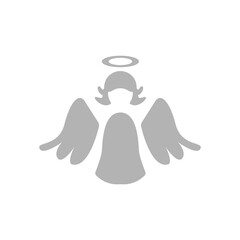 little angels icon on a white background, vector illustration