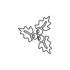 viburnum icon on a white background, vector illustration