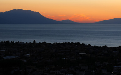Iznik Lake Sunset view in Turkey.