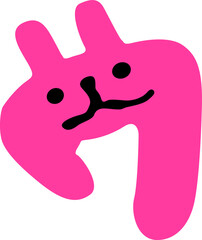 Number seven rabbit illustration