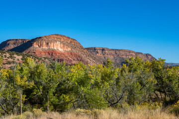 Fototapeta na wymiar Scenery along Highway 4 near Jemez Springs, New Mexico