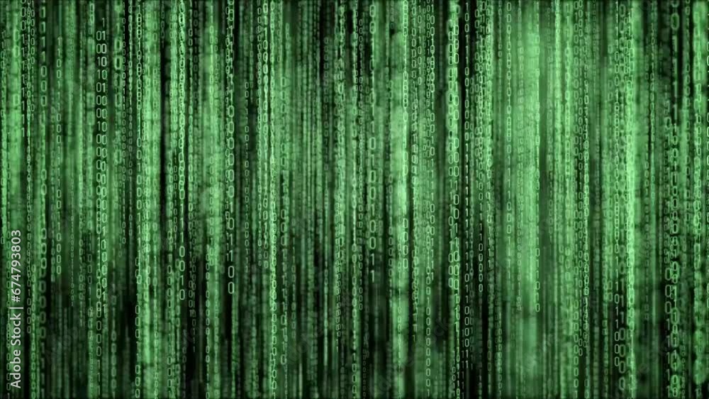 Poster digital computer matrix graphic motion footage overlay