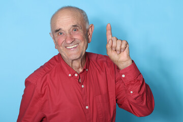 smiling senior man isolated on background