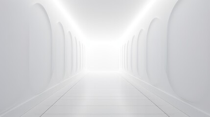 design white wall corridor background illustration floor empty, perspective space, inside interior design white wall corridor background