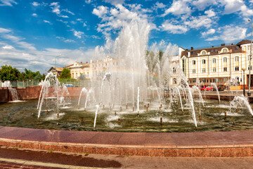 Petrovsky Fountain on Petrovskaya Embankment in Astrakhan