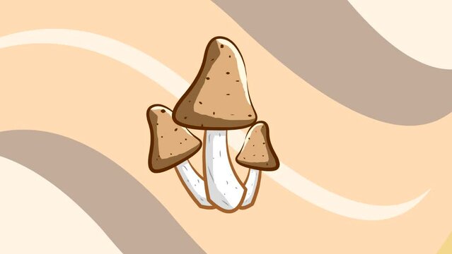 Fun food animation with mushrooms.
