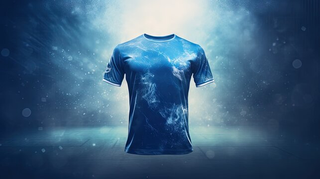 mockup background for sports jersey soccer running racing grunge blue and white