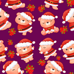 Christmas animals kids pattern in full millions colors