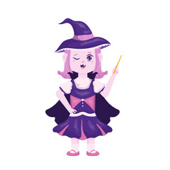 Cute kids in Halloween clothes