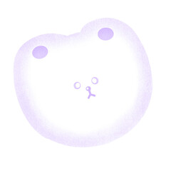 Cute Purple Bear Cartoon illustration Cute Bear Bear Sticker Cute Animal Animal Sticker Cute Element